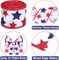 Red White and Blue Ribbon Patriotic Ribbons Burlap Stars Wired Ribbons 2.5 Inch 4th of July Ribbon Decor for Independence Day Memorial Day Wreaths